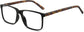 Alejandro Rectangle Black Eyeglasses from ANRRI, angle view