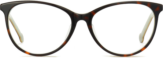 Alessia Cateye Tortoise Eyeglasses from ANRRI, front view