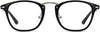 Alexander Round Black Eyeglasses from ANRRI, front view