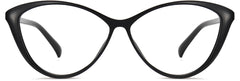 Alexia Cateye Black Eyeglasses from ANRRI, front view
