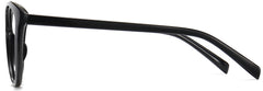Alexia Cateye Black Eyeglasses from ANRRI, side view
