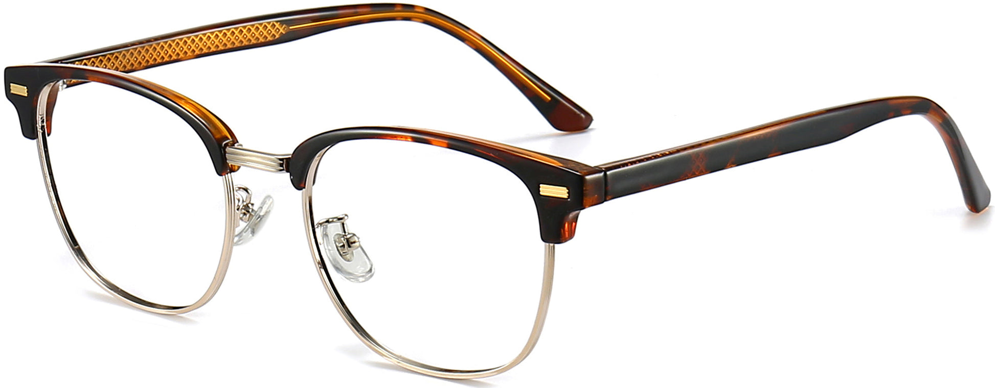 Alexis Browline Tortoise Eyeglasses from ANRRI, angle view