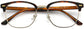 Alexis Browline Tortoise Eyeglasses from ANRRI, closed view