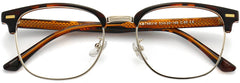 Alexis Browline Tortoise Eyeglasses from ANRRI, closed view