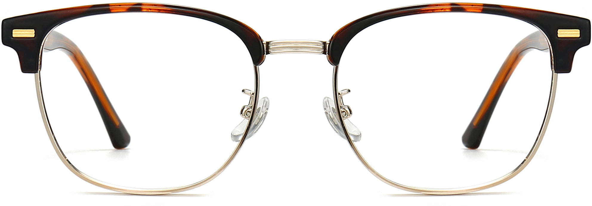 Alexis Browline Tortoise Eyeglasses from ANRRI, front view