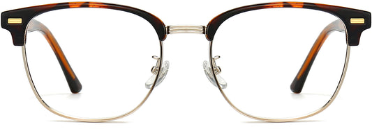 Alexis Browline Tortoise Eyeglasses from ANRRI, front view