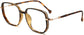 Alia Geometric Tortoise Eyeglasses from ANRRI, angle view