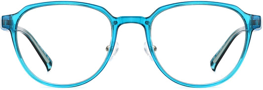 Alice Round Blue Eyeglasses from ANRRI from ANRRI, front view