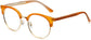 Alicia Browline Orange Eyeglasses from ANRRI, angle view