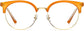 Alicia Browline Orange Eyeglasses from ANRRI, front view