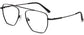 Alijah Geometric Black Eyeglasses from ANRRI, angle view