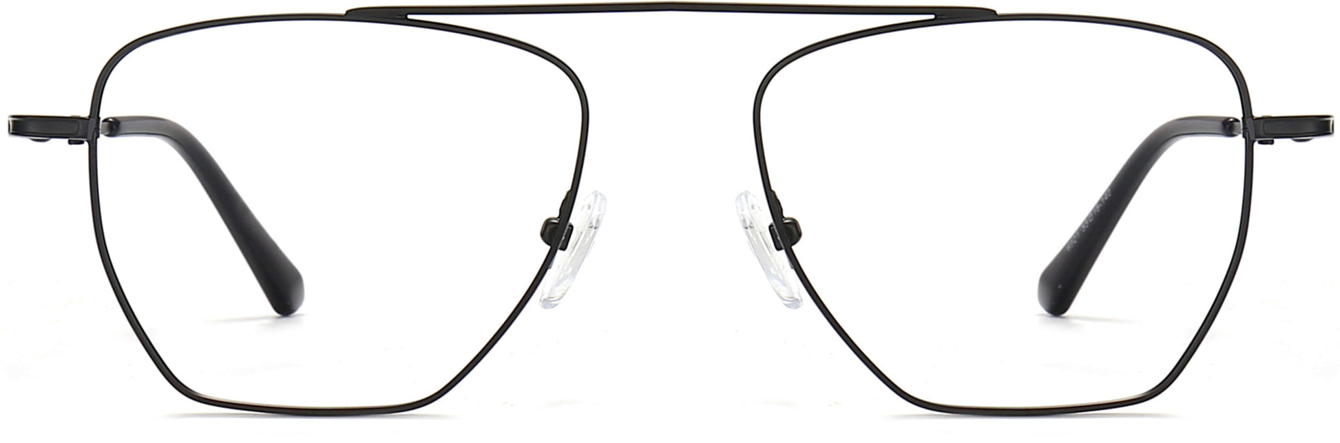 Alijah Geometric Black Eyeglasses from ANRRI, front view