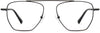 Alijah Geometric Black Eyeglasses from ANRRI, front view
