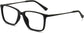 Allen Square Black Eyeglasses from ANRRI, angle view