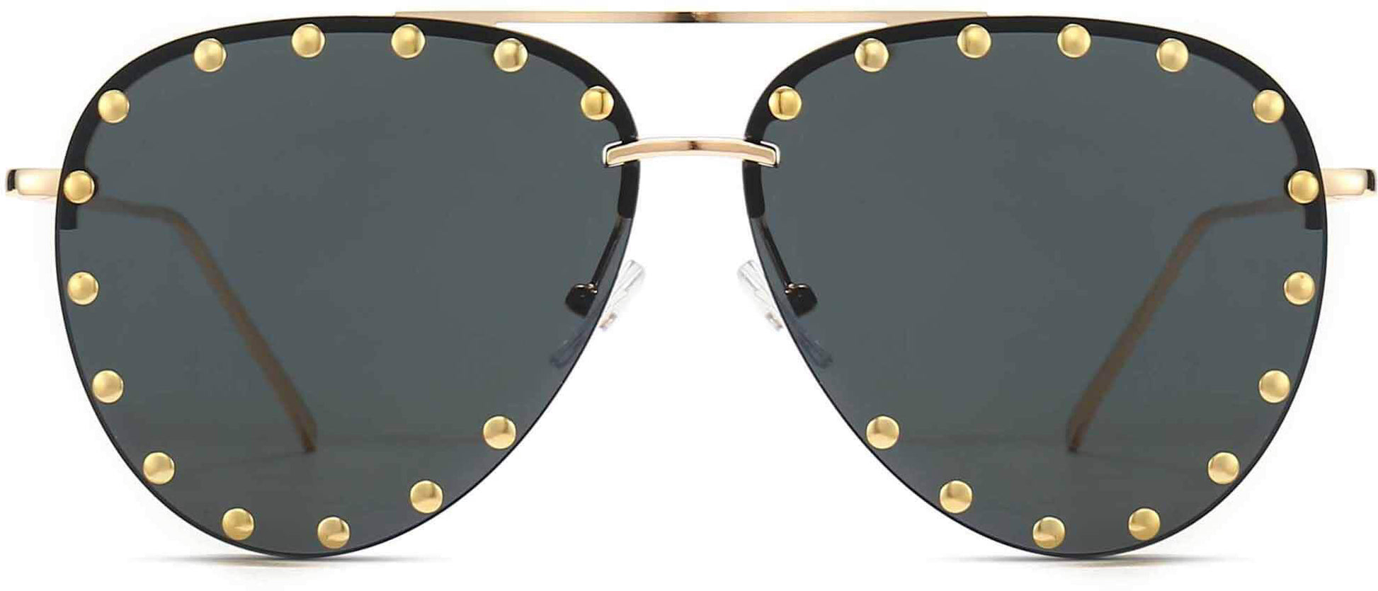 Allison Gold Stainless steel Sunglasses from ANRRI, front view