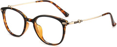 Allyson Round Tortoise Eyeglasses from ANRRI, angle view
