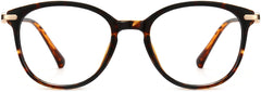 Allyson Round Tortoise Eyeglasses from ANRRI, front view