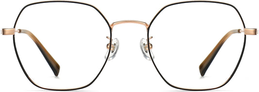 Alma Geometric Black Eyeglasses from ANRRI, front view