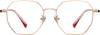 Alondra Geometric Gold Eyeglasses from ANRRI, front view