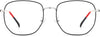 Alonzo Geometric Black Eyeglasses from ANRRI, front view