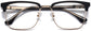 Alvin Browline Black Eyeglasses from ANRRI, closed view