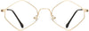 Alyssa Geometric Gold Eyeglasses from ANRRI, front view