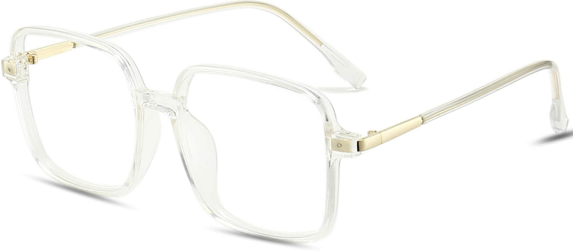 Amara Square Clear Eyeglasses from ANRRI, angle view