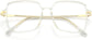 Amara Square Clear Eyeglasses from ANRRI, closed view