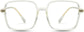 Amara Square Clear Eyeglasses from ANRRI, front view