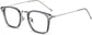 Amber Square Gray Eyeglasses from ANRRI, angle view