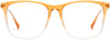 Amina Square Orange Eyeglasses from ANRRI, front view