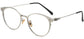 Anakin Round Silver Eyeglasses from ANRRI, angle view