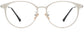 Anakin Round Silver Eyeglasses from ANRRI, front view