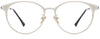 Anakin Round Silver Eyeglasses from ANRRI, front view