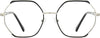 Andres Geometric Black Eyeglasses from ANRRI, front view