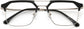 Andy Browline Black Eyeglasses from ANRRI, closed view