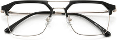 Andy Browline Black Eyeglasses from ANRRI, closed view