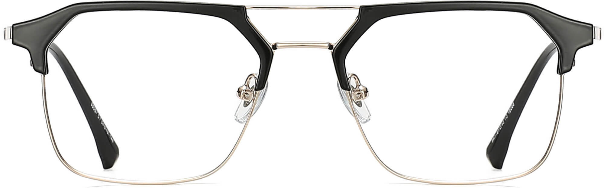 Andy Browline Black Eyeglasses from ANRRI, front view