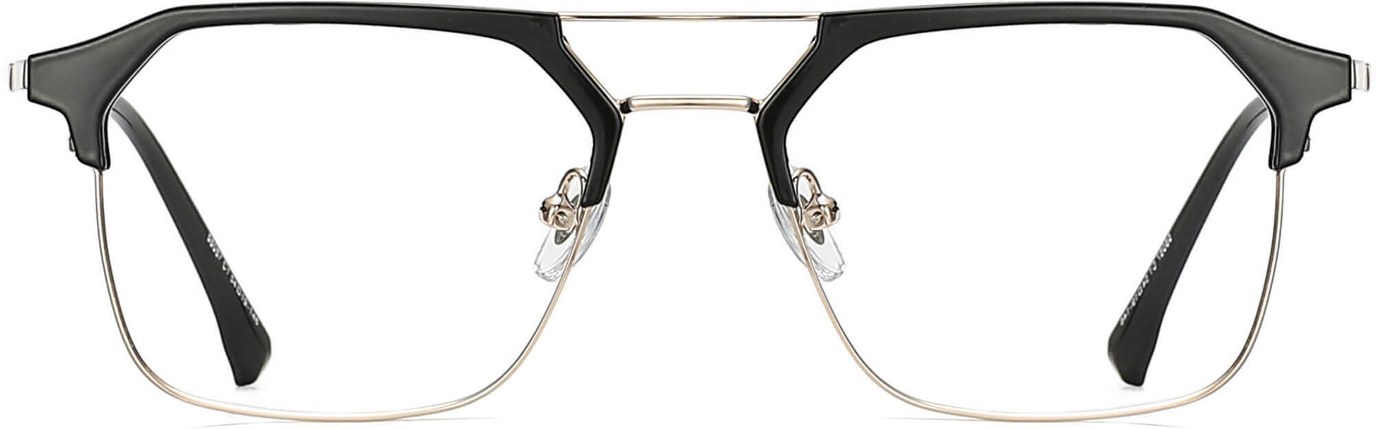 Andy Browline Black Eyeglasses from ANRRI, front view