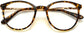 Angela Round Tortoise Eyeglasses from ANRRI, closed view
