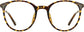 Angela Round Tortoise Eyeglasses from ANRRI, front view