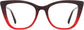 Angelina Cateye Red Eyeglasses from ANRRI, front view