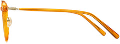 Antonella Round Orange Eyeglasses from ANRRI, side view