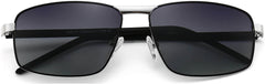 Antonio Black Stainless steel Sunglasses from ANRRI, closed view
