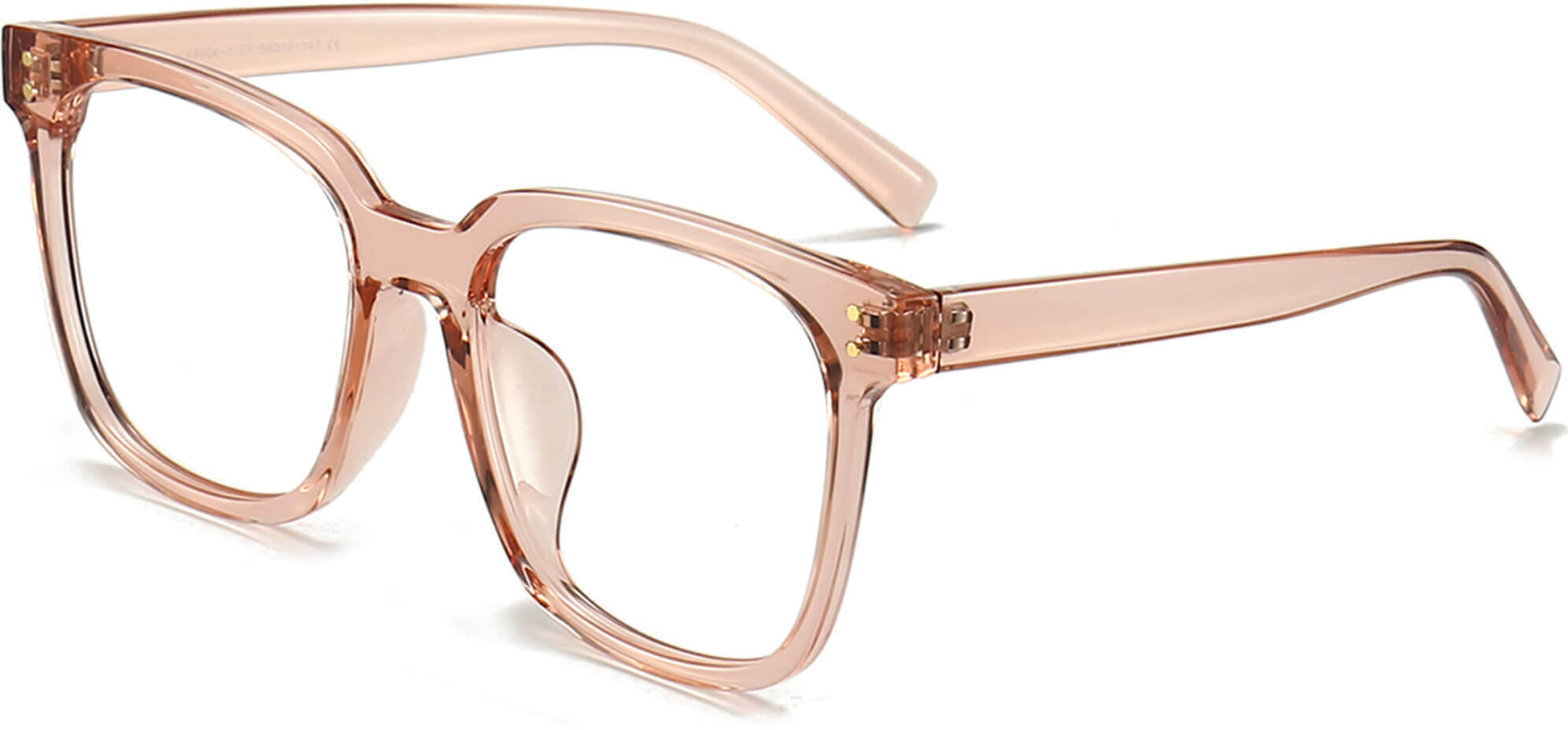 April Square Pink Eyeglasses from ANRRI, angle view