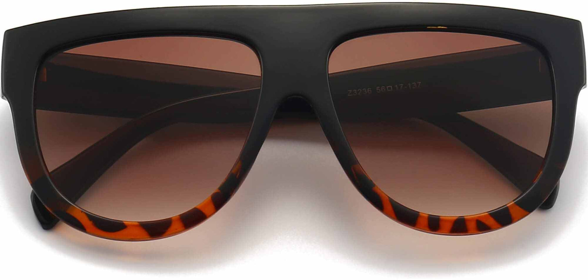 Archer Black Plastic Sunglasses from ANRRI, closed view