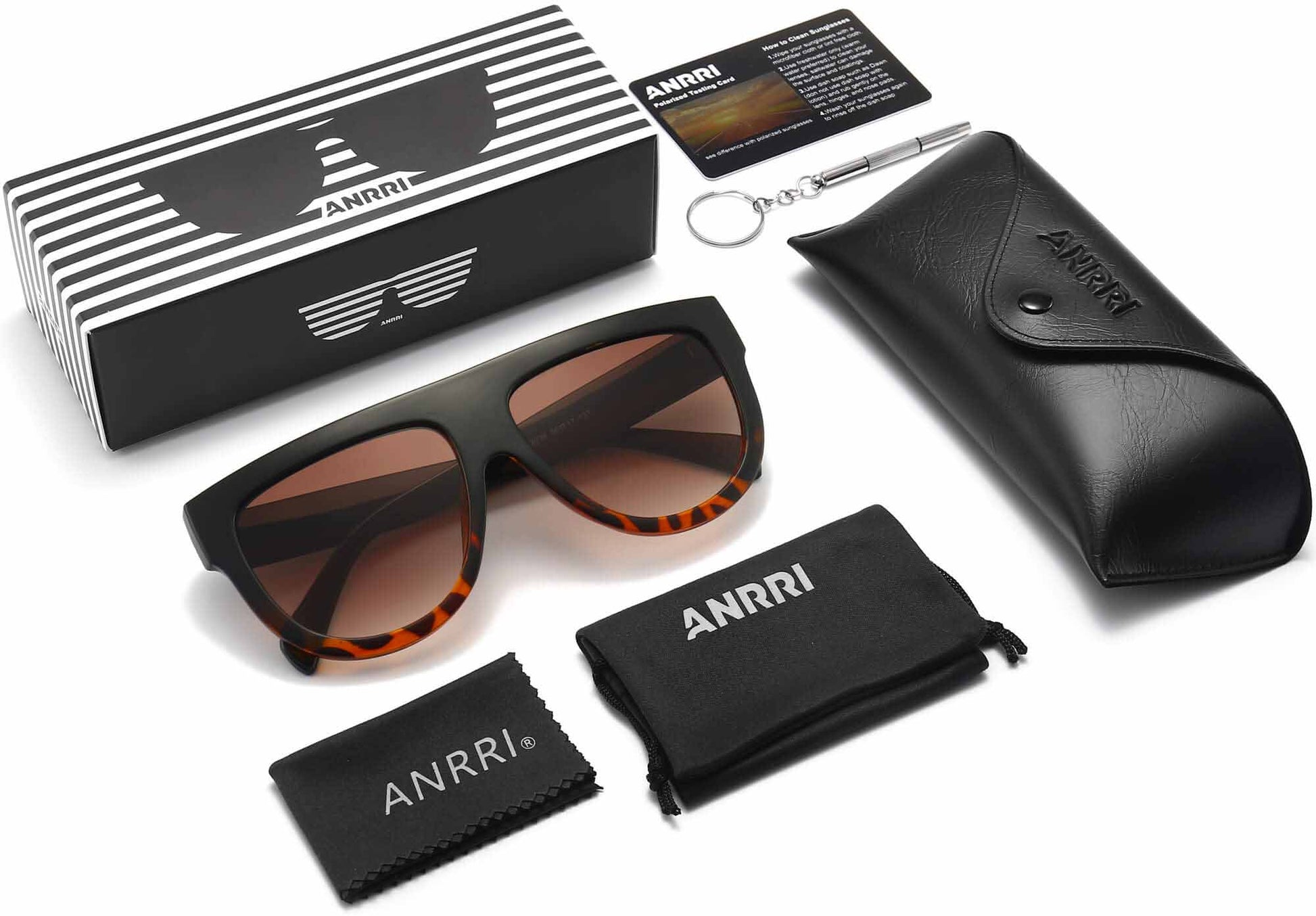 Archer Black Plastic Sunglasses with Accessories from ANRRI
