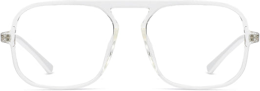 Ariah Square Clear Eyeglasses from ANRRI, front view