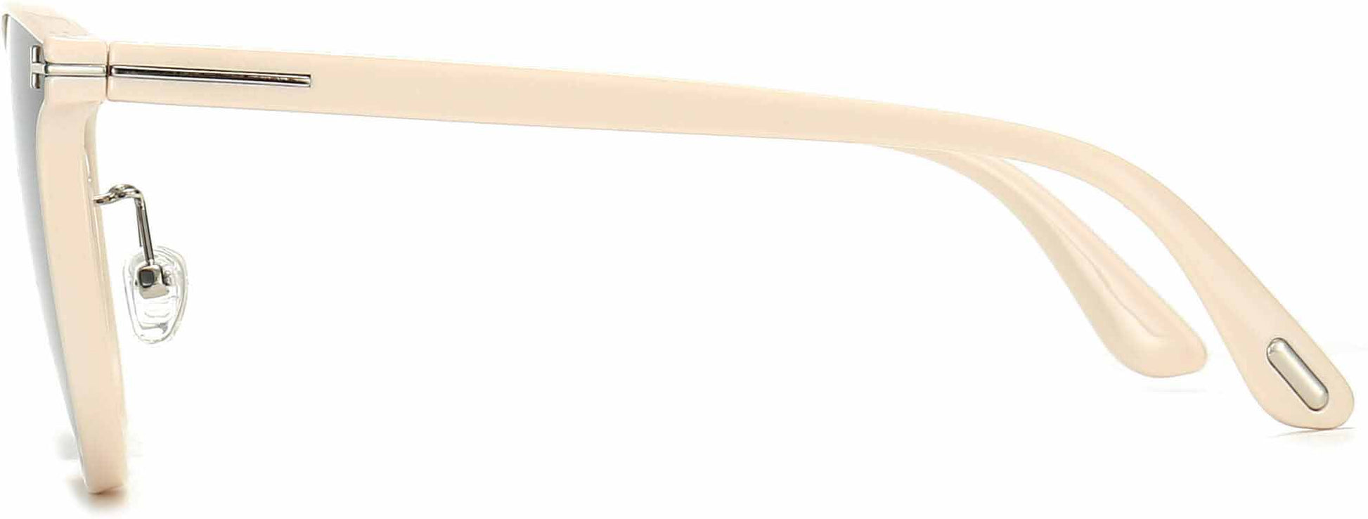 Arianna White Plastic Sunglasses from ANRRI, side view