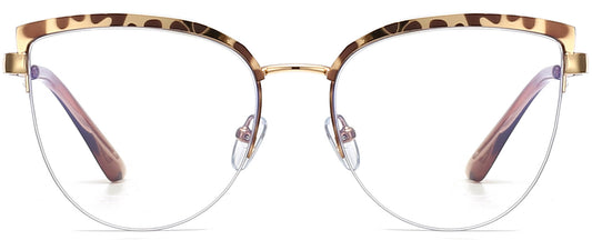Arielle Cateye Tortoise Eyeglasses from ANRRI, front view